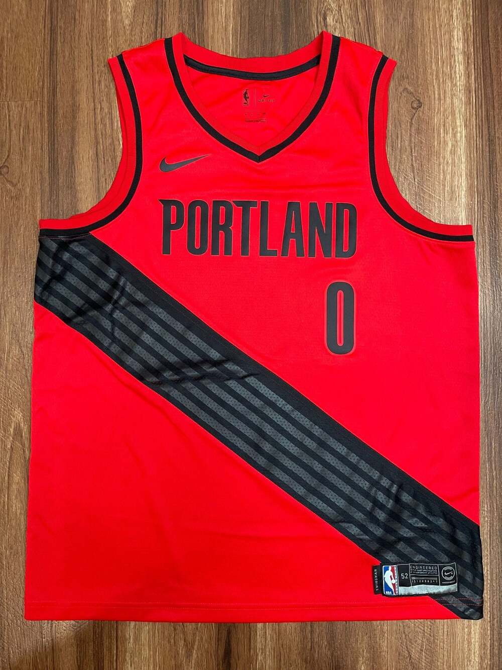 Portland Trail Blazers Damian Lillard Nike Red Swingman Jersey Statement Edition